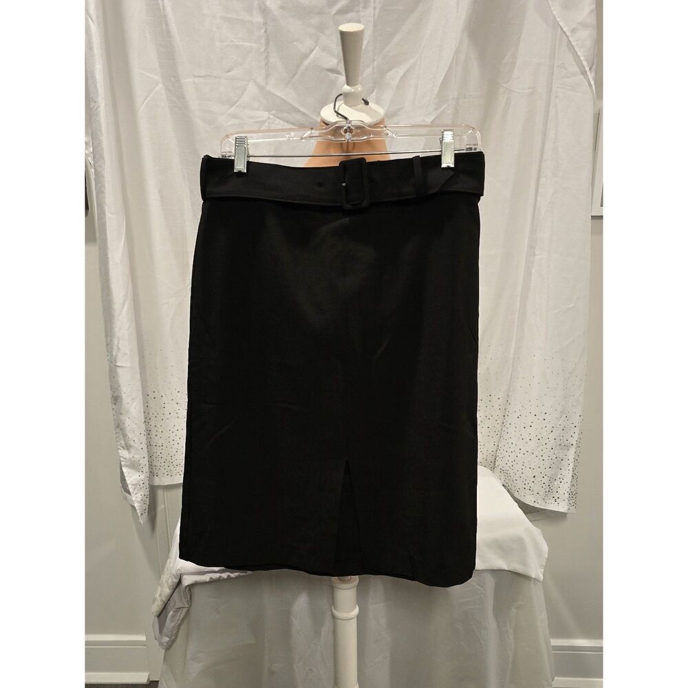 Banana Republic Factory Black Belted Pencil Skirt, Sz 6P